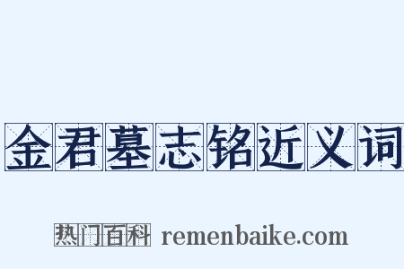 金君墓志铭近义词是什么意思的图片